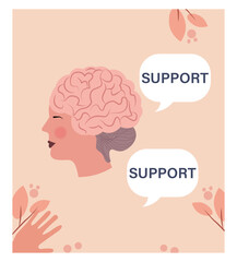 World Mental Health Day Vector Illustration Templates - Awareness & Support Graphics-03