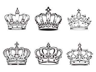 luxurious crown line art illustration for sophisticated style
