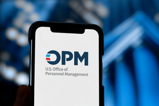Guilherand-Granges, France - May 8, 2025. US Office of Personnel Management (OPM) manages federal civil service, recruitment, benefits, and HR policy for US government employees.