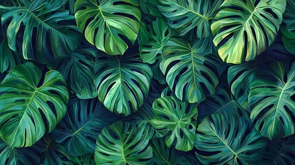 Fototapeta premium floral leaf background with modern colors.