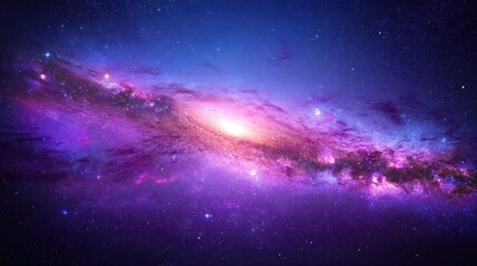 Fototapeta premium A Cosmic Dance The Vibrant Nebula Illuminating the Depths of Outer Space