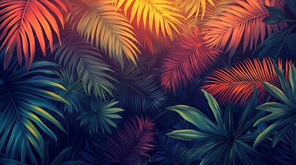 floral leaf background with modern colors.