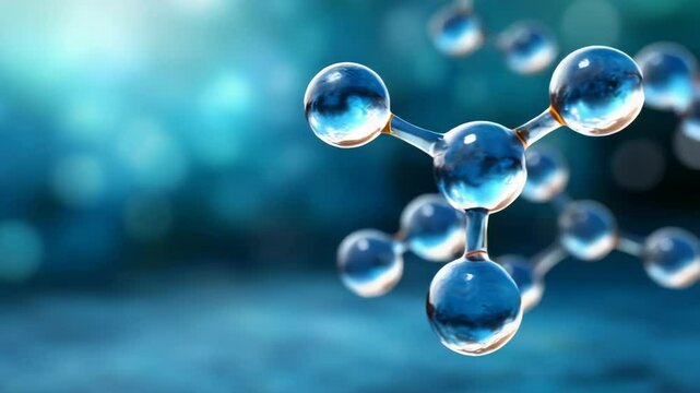 Close-up view of a molecular structure highlighting intricate details in science.