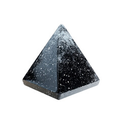 Celestial Pyramid Abstract 3D Render of a Galaxy-Encased Crystal