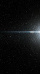 Distant Glimmering Stars in a Vast Space Background