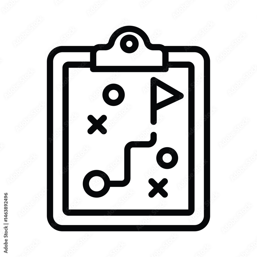 Poster project vector outline icon. eps10 file