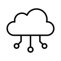 Cloud Computing Vector outline icon. Eps10 file 