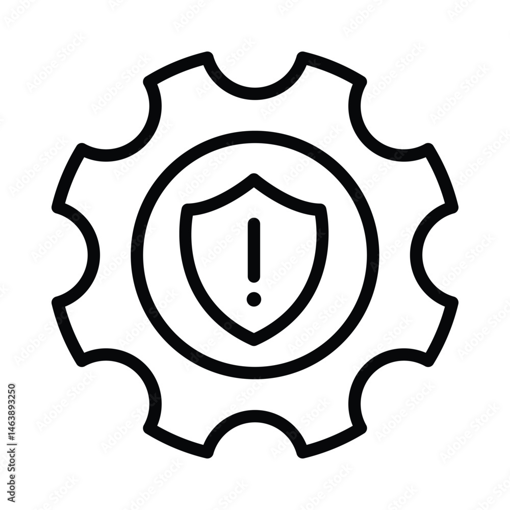 Poster warning vector outline icon. eps10 file