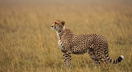 Naklejka premium cheetah and cub