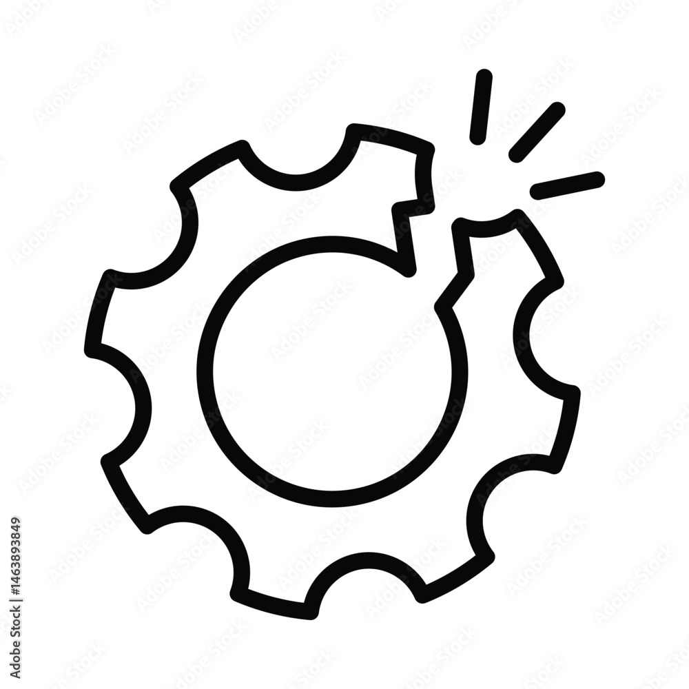 Poster disruption vector outline icon. eps10 file