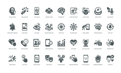 icons social media addiction psychological impact