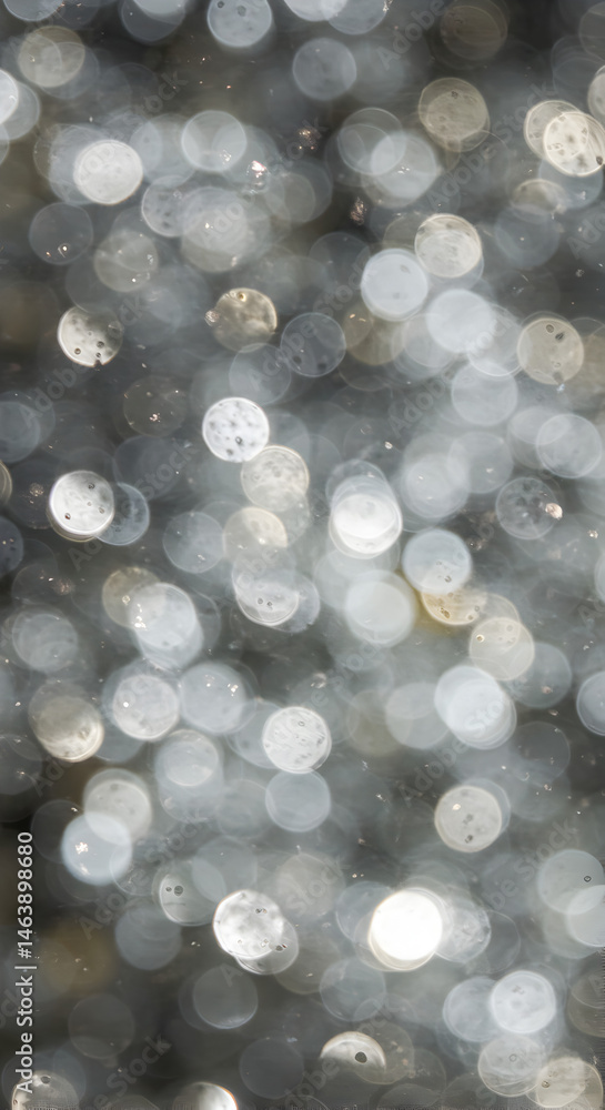 Poster elegant silver bokeh light background texture with abstract circles