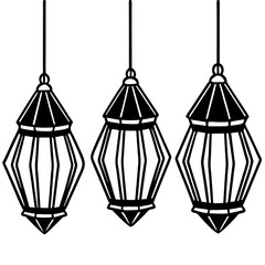 vector illustration of lamps