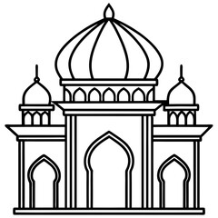 taj mahal vector illustration