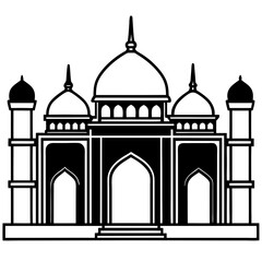 taj mahal vector illustration