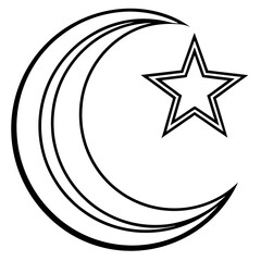 black and white star