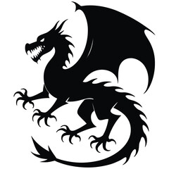 black and white dragon