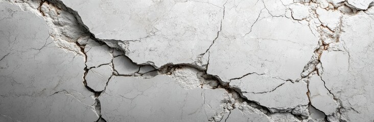 Obraz premium Cracked Gray Surface Texture Close up