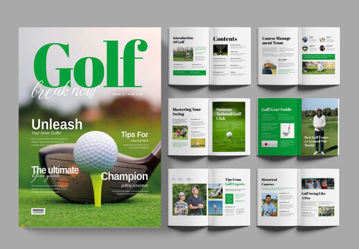 Golf Sport Magazine Layout