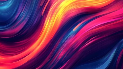 Abstract digital illustration of fluid, vibrant color streaks layered in a dynamic composition.