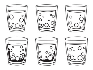 simple grape juice vector line art