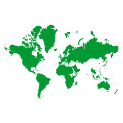 Map of the world earth world_Green
