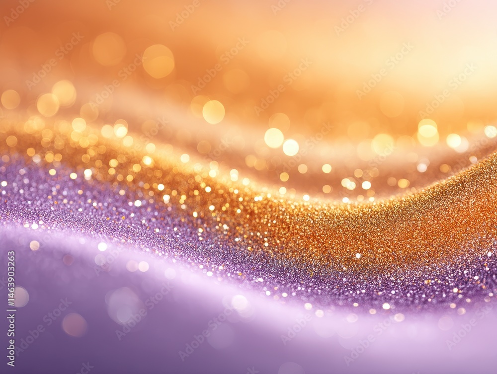Poster abstract gradient with shimmering bokeh effects in pastel colors.