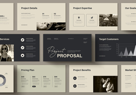 Modern And Clean Retro Project Proposal Presentation Template
