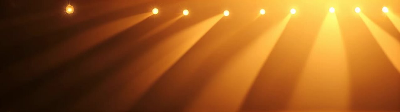 Fireworks are lit up in the dark with bright beams