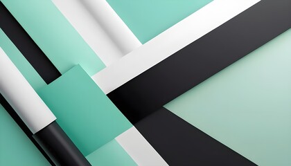 Abstract background with soft green, black and white waves. Gradient colors. For designing apps or products.