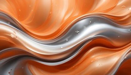 a realistic background image filled with orange and silver colors with gradations, forming an abstract and visually striking composition.
