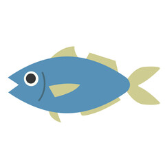 シンプルな魚のイラスト素材