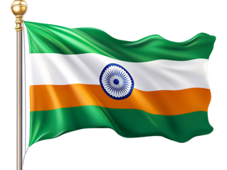 a green white and orange flag