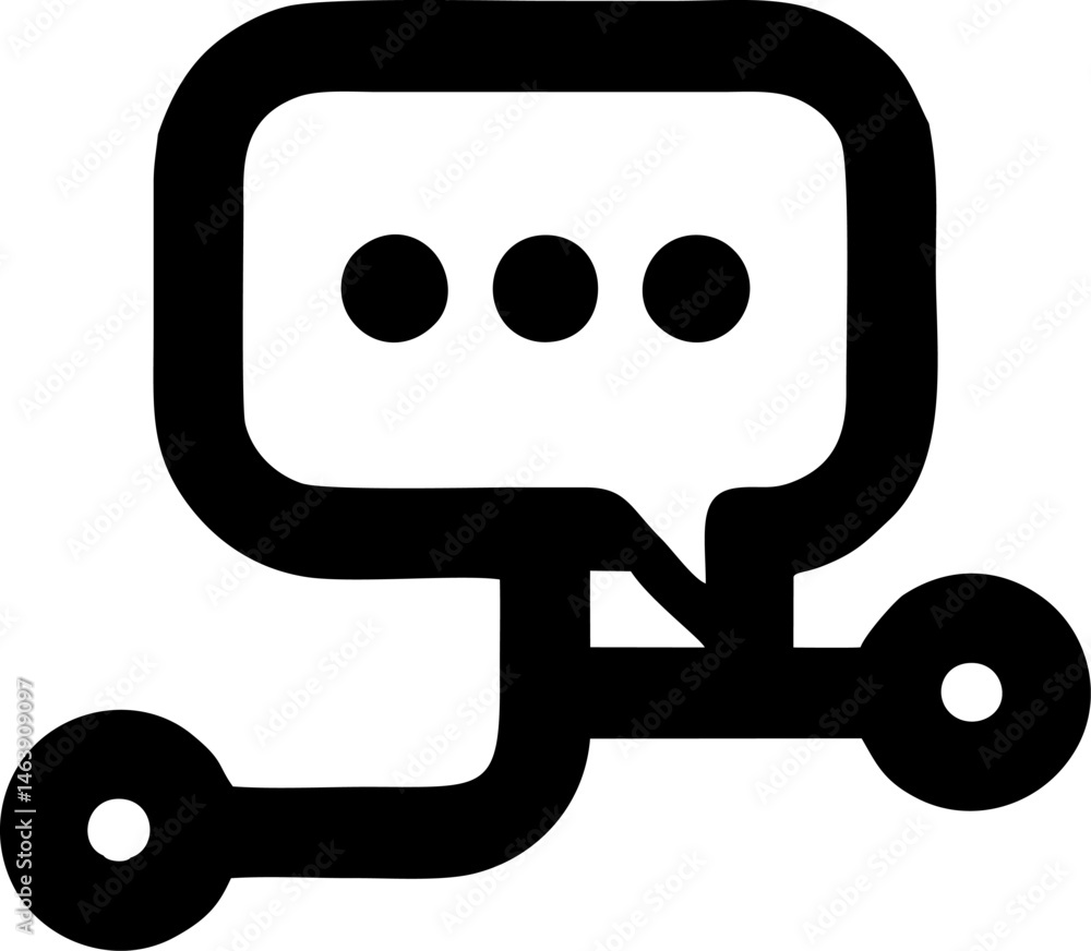 Poster connected dialog with linked nodes