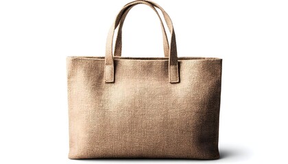A light brown felt tote bag with sturdy handles