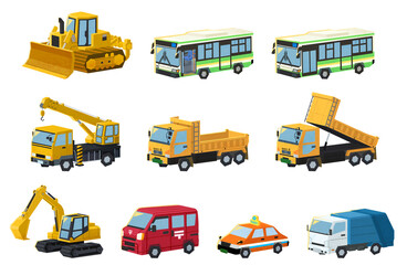 はたらく車絵本風イラスト2 © わらわなチャンネル