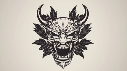 Obraz premium Demon Mask Graphic Design
