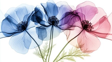 Translucent Floral Art: Anemone X-Ray