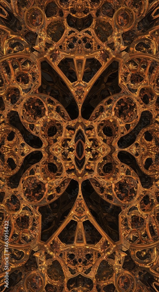 Poster golden abstract pattern texture with ornate geometric design