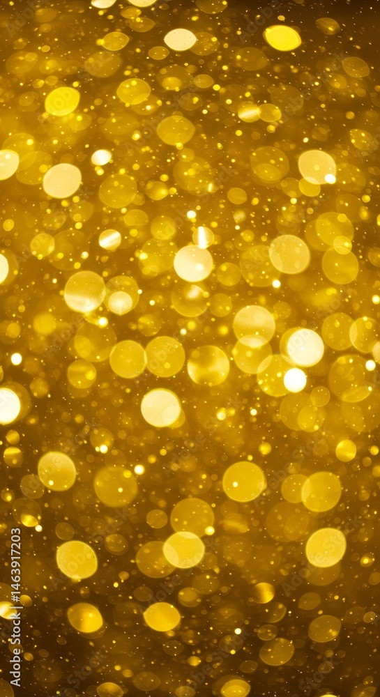 Poster golden bokeh abstract background with sparkling festive lights