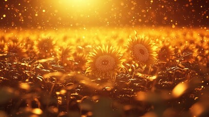 Golden Hour Sunflowers A Field of Warmth and Light