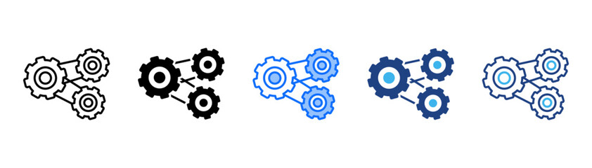 Lean Management Icon Set With Multiple Style Collection 