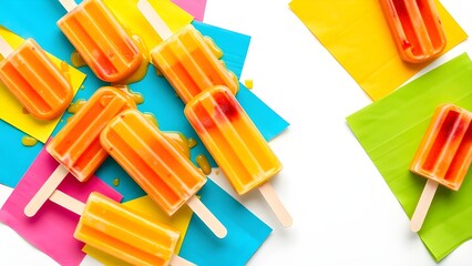 Fototapeta premium Frozen Fruit Dessert Styled for Warm Summer Concept