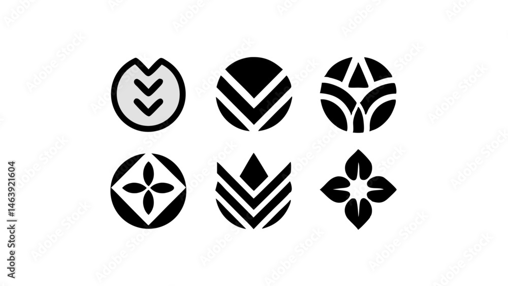 Poster checkmark approval icon set - easy-to-use vector pictograms for approval and verification purposes
