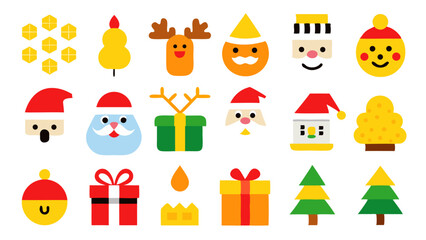 Christmas Emoji Santa Claus Emoticon in XMAS Hat - Fun, Festive Vector for Holiday Graphics and Designs