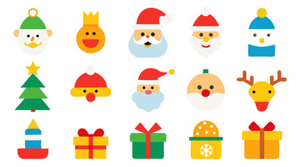 Obraz premium Emotive Santa Claus Christmas emoji with a traditional holiday hat for celebrations