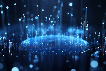 Abstract Blue Light Data Network Digital Technology