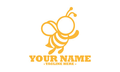 bee with honey logo vector graphic. vector illustration of a detailed bee honey, cute bee vector and bee logo design
