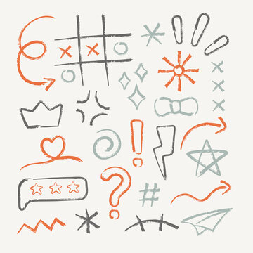 Abstract Handrawn DSet of Abstract Hand Drawn Doodle for Design Elementoodle 001