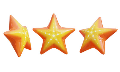 starfish shape foil balloon 3D graphic